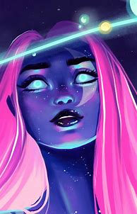 Image result for Cute Human Girl Drawing Space