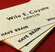 Image result for Wile E. Coyote Business Card