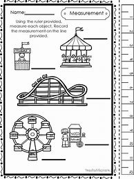 Image result for Measuring Objects with a Ruler in Cm Worksheet