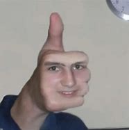 Image result for Cross Eyed Thumbs Up Meme