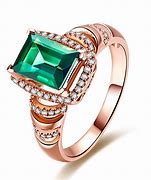 Image result for Emerald Cut Diamond Engagement Ring Rose Gold