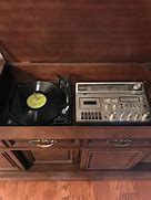 Image result for Floor Model Cassette Tape and Record Player
