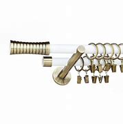 Image result for Curtain Rods Double Wrap around Antique White