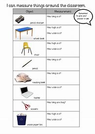 Image result for Objects to Measure in a Classroom