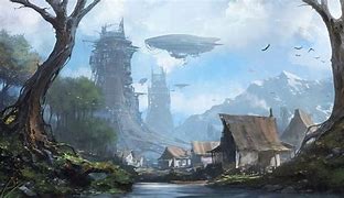 Image result for Futuristic Landscape Outskirts Descriptive Words