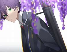 Image result for Kawaii Purple Hair Boy Anime