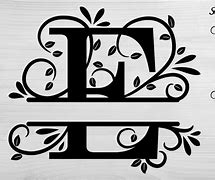 Image result for Letter E Black and White Clip Art Split Monogram
