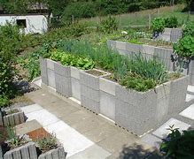 Image result for Concrete Block Raised Garden Bed