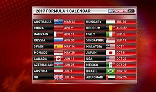 Image result for Formula 1 Calendar