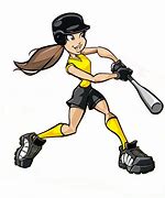 Image result for Cartoon Girl Playing Softball