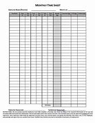 Image result for Monthly Timesheet Template