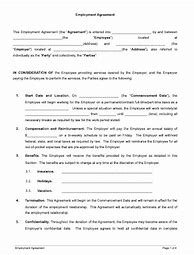 Image result for Simple Employment Contract Template