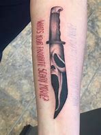Image result for Ghostface Knife Tattoo Design
