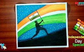 Image result for Independence Day Oil Pastel Drawing