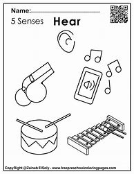 Image result for 5 Senses Coloring Page