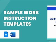 Image result for Template for Instruction Manual