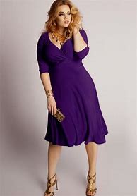 Image result for Plus Size Purple Dress