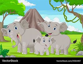 Image result for Cartoon Jungle Animals Elephant