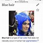 Image result for Girl with Blue Hair Meme