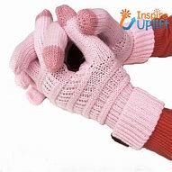 Image result for Red Knit Gloves Touch Screen