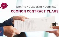 Image result for Types of Contract Clauses