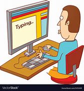 Image result for Typing On Computer Clip Art