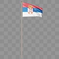 Image result for Serbian Flag On Pole