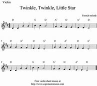 Image result for Twinkle Little Star Violin Sheet Music