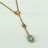 Image result for Antique Aquamarine Bead Pearl Necklace