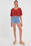 Image result for Terry Cloth Shorts and Crop Top