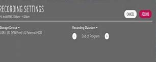 Image result for LG TV Recording