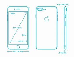 Image result for iPhone 8 Plus Phone Size