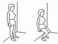 Image result for Wall Squats and Planks