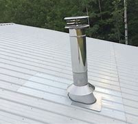 Image result for Chimney Pipe through Metal Roof