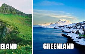 Image result for Greenland Iceland Opposite Meme