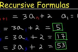 Image result for Recursive Formula Example