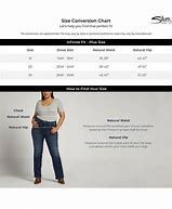 Image result for Silver Jeans Plus Size Chart