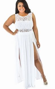 Image result for Plus Size 4X White Long Sleeve Maxi Dress