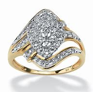Image result for 10K Gold Diamond Cluster Ring