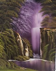 Image result for Waterfall Paintings by Bob Ross