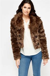 Image result for Faux Fur Cropped Jacket