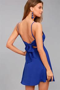 Image result for Blue Backless Dress