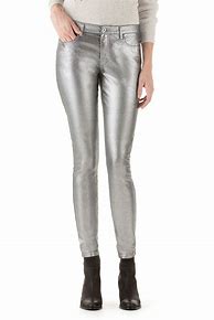 Image result for Women's Silver Metallic Jeans