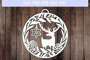 Image result for Ornaments Christmas Deer SVG