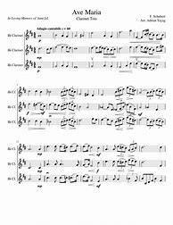 Image result for Ave Maria Clarinet Sheet Music