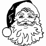 Image result for Christmas Santa Clip Art Black and White