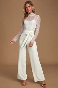 Image result for White Jumpsuit with Coat