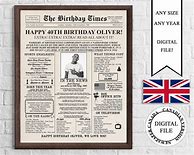 Image result for Birthday Newspaper Headlines