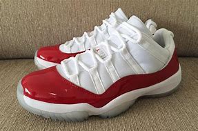 Image result for Jordan 11 Red and White