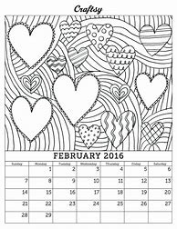 Image result for February Coloring Calendar